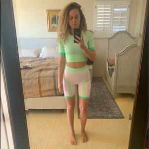 Bike Shorts and Crop Top Workout Set NWT